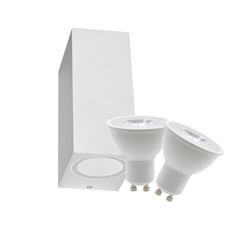 Luminaria para 2 lámparas GU10, 20W IP65de 6W - Wattko